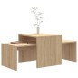 vidaXL Mesa de centro madera contrachapada color roble 100x48x40 cm vidaXL Mesa de centro madera contrachapada color roble 100x48x40 cm