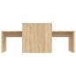 vidaXL Mesa de centro madera contrachapada color roble 100x48x40 cm vidaXL Mesa de centro madera contrachapada color roble 100x48x40 cm