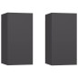 vidaXL Muebles para TV 2 uds madera contrachapada gris 30,5x30x60 cm vidaXL Muebles para TV 2 uds madera contrachapada gris 30,5x30x60 cm