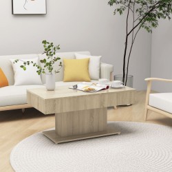 vidaXL Mesa de centro madera contrachapada roble Sonoma 96x50x45 cm
