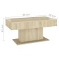 vidaXL Mesa de centro madera contrachapada roble Sonoma 96x50x45 cm vidaXL Mesa de centro madera contrachapada roble Sonoma 96x50x45 cm