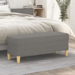 vidaXL Banco de tela gris oscuro 100x35x41 cm