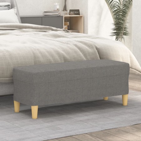 vidaXL Banco de tela gris oscuro 100x35x41 cm