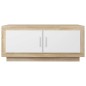 vidaXL Mesa de centro madera contrachapada blanco y roble 102x50x45 cm vidaXL Mesa de centro madera contrachapada blanco y roble 102x50x45 cm