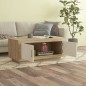 vidaXL Mesa de centro madera contrachapada blanco y roble 102x50x45 cm vidaXL Mesa de centro madera contrachapada blanco y roble 102x50x45 cm