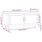 vidaXL Mesa de centro madera contrachapada blanco y roble 102x50x45 cm vidaXL Mesa de centro madera contrachapada blanco y roble 102x50x45 cm