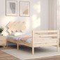 vidaXL Estructura de cama con cabecero madera maciza 90x200 cm vidaXL Estructura de cama con cabecero madera maciza 90x200 cm