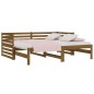 vidaXL Sofá cama extraíble madera maciza pino marrón miel 2x(90x190)cm vidaXL Sofá cama extraíble madera maciza pino marrón miel 2x(90x190)cm