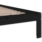 vidaXL Estructura de cama madera maciza negro tamaño king 150x200 cm vidaXL Estructura de cama madera maciza negro tamaño king 150x200 cm