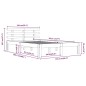 vidaXL Estructura de cama madera maciza negro tamaño king 150x200 cm vidaXL Estructura de cama madera maciza negro tamaño king 150x200 cm
