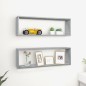vidaXL Estante cúbico de pared 2 uds madera gris Sonoma 80x15x26,5cm vidaXL Estante cúbico de pared 2 uds madera gris Sonoma 80x15x26,5cm
