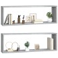 vidaXL Estante cúbico de pared 2 uds madera gris Sonoma 80x15x26,5cm vidaXL Estante cúbico de pared 2 uds madera gris Sonoma 80x15x26,5cm