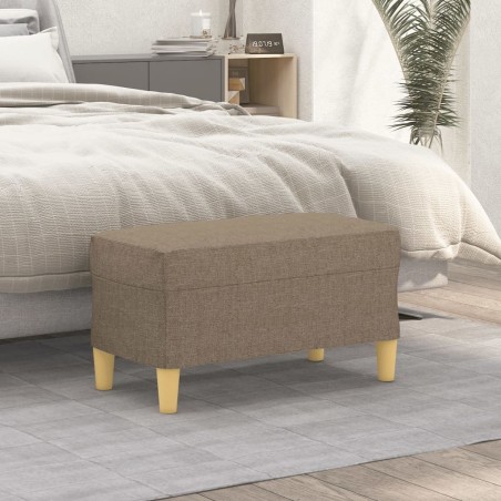 vidaXL Banco de tela gris taupe 70x35x41 cm