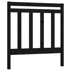 vidaXL Cabecero de cama madera maciza de pino negro 81x4x100 cm