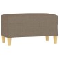 vidaXL Banco de tela gris taupe 70x35x41 cm