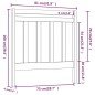 vidaXL Cabecero de cama madera maciza de pino negro 81x4x100 cm vidaXL Cabecero de cama madera maciza de pino negro 81x4x100 cm