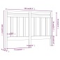 vidaXL Cabecero de cama madera maciza de pino gris 156x4x100 cm vidaXL Cabecero de cama madera maciza de pino gris 156x4x100 cm