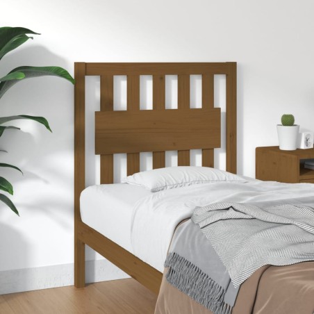 vidaXL Cabecero de cama madera maciza pino marrón miel 80,5x4x100 cm