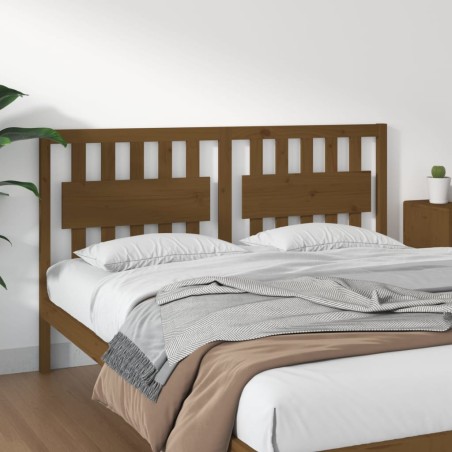vidaXL Cabecero de cama madera maciza pino marrón miel 165,5x4x100 cm