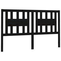 vidaXL Cabecero madera maciza de pino negro 156x4x100 cm