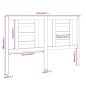 vidaXL Cabecero de cama madera maciza de pino negro 141x4x100 cm vidaXL Cabecero de cama madera maciza de pino negro 141x4x100 cm
