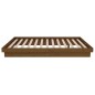 vidaXL Estructura cama matrimonial madera maciza marrón miel 120x190cm