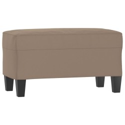 vidaXL Banco de tela de microfibra gris taupe 70x35x41 cm