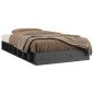 vidaXL Estructura de cama doble madera maciza gris 135x190 cm vidaXL Estructura de cama doble madera maciza gris 135x190 cm
