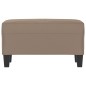 vidaXL Banco de tela de microfibra gris taupe 70x35x41 cm vidaXL Banco de tela de microfibra gris taupe 70x35x41 cm