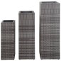 vidaXL Conjunto de arriates 3 piezas ratán sintético gris