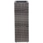 vidaXL Conjunto de arriates 3 piezas ratán sintético gris