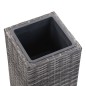 vidaXL Conjunto de arriates 3 piezas ratán sintético gris