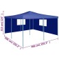 vidaXL Cenador plegable con 2 paredes azul 5x5 m vidaXL Cenador plegable con 2 paredes azul 5x5 m