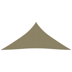 vidaXL Toldo de vela triangular tela Oxford beige 3x3x3 m
