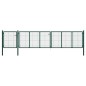 vidaXL Puerta de jardín de acero verde 500x75 cm