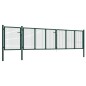 vidaXL Puerta de jardín de acero verde 500x75 cm