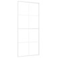 vidaXL Puerta corredera ESG vidrio y aluminio blanca 90x205 cm vidaXL Puerta corredera ESG vidrio y aluminio blanca 90x205 cm