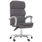 vidaXL Silla de oficina reclinable cuero sintético gris vidaXL Silla de oficina reclinable cuero sintético gris