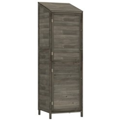 vidaXL Cobertizo de jardín madera maciza abeto antracita 55x52x174,5cm