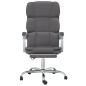 vidaXL Silla de oficina reclinable cuero sintético gris vidaXL Silla de oficina reclinable cuero sintético gris