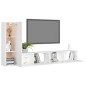 vidaXL Set de muebles de salón TV 3 piezas madera de ingeniería blanco vidaXL Set de muebles de salón TV 3 piezas madera de ingeniería blanco