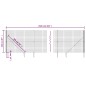 vidaXL Cerca de alambre con pinchos de anclaje gris antracita 2,2x25 m vidaXL Cerca de alambre con pinchos de anclaje gris antracita 2,2x25 m