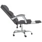 vidaXL Silla de oficina reclinable cuero sintético gris vidaXL Silla de oficina reclinable cuero sintético gris