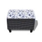 vidaXL Reposapiés patchwork azul y blanco