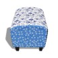 vidaXL Reposapiés patchwork azul y blanco