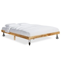 vidaXL Estructura de cama de madera maciza de mango 200x200 cm