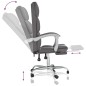vidaXL Silla de oficina reclinable cuero sintético gris vidaXL Silla de oficina reclinable cuero sintético gris