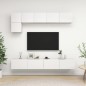 vidaXL Set de muebles de salón TV 5 piezas madera de ingeniería blanco