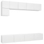 vidaXL Set de muebles de salón TV 5 piezas madera de ingeniería blanco