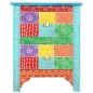 vidaXL Mesita de noche pintada a mano madera maciza mango 40x30x50 cm vidaXL Mesita de noche pintada a mano madera maciza mango 40x30x50 cm